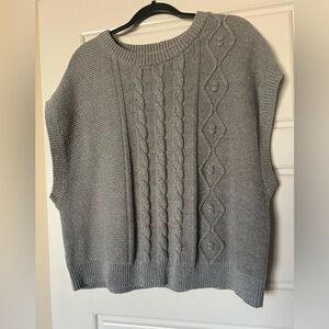 NWT Frye and Co Womens Asymmetrical Cable Knkt Vest Sz XL